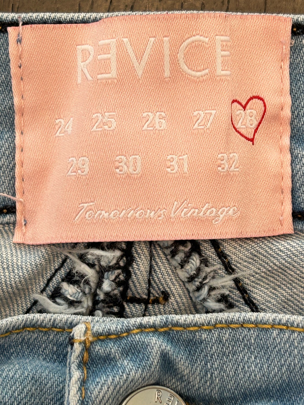 Revice Venus Flares Star Butt Jeans Light Wash High Waisted Boho Retro Denim 28 - Picture 10 of 13